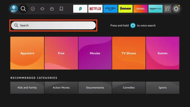 Install Downloader on firestick 1